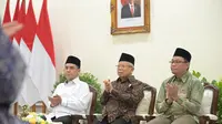 Wakil Presiden Ma’ruf Amin saat membuka Musyawarah Nasional (Munas) Ke-10 Forum Zakat bertema “Gerakan Zakat Menyongsong Indonesia Emas 2045” di Istana Wapres, Jakarta Pusat, Selasa (16/07/2024). (Foto: BPMI, Setwapres)