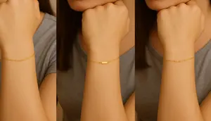 Model Gelang Emas Rantai Tipis (image by chatgpt)