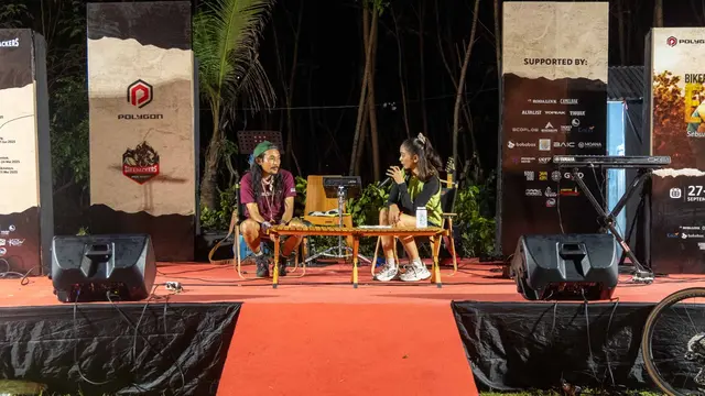 Influencer Agam Rinjani antusias mengikuti Bikepackers Escape di Yogyakarta, September 2025. (Foto: Dok. Tim Bikepackers Escape)