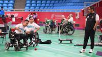 Tim Boccia Indonesia dalam sesi latihan menjelang Asian Games 2022 Hangzhou, China. (Dok. NPC Indonesia)