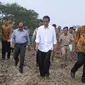 Presiden terpilih Joko Widodo bulusukan ke lokasi Waduk Rawa Kendal, Rorotan, Jakarta, Selasa (26/8/14). (Liputan6.com/Herman Zakharia)