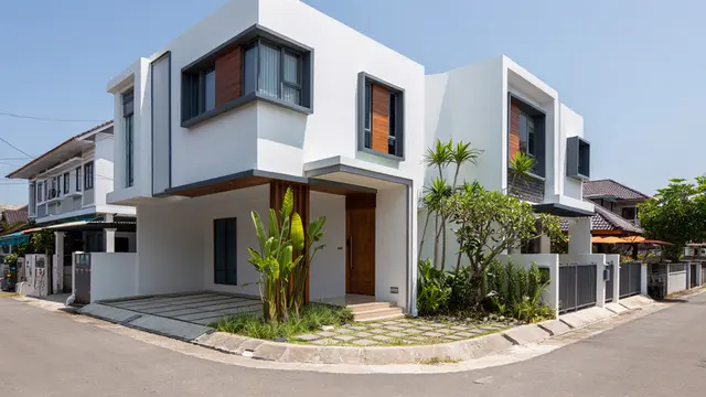 Desain Rumah Sederhana untuk Tanah Hook (AI)