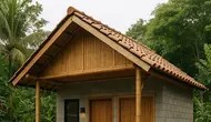 Model Rumah Kecil dari Batako dan Bambu yang Murah tapi Elegan/AI