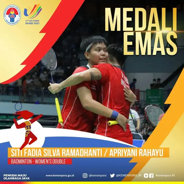 Apriyani Rahayu dan Siti Fadia