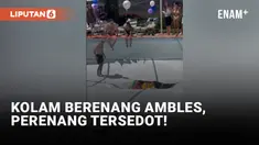 Horor! Lubang Besar Mendadak Muncul di Dasar Kolam Berenang