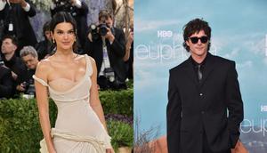 Kendall Jenner dan Jacob Elordi. (dok. Julian Hamilton / GETTY IMAGES NORTH AMERICA / Getty Images via AFP dan Chris Delmas / AFP)