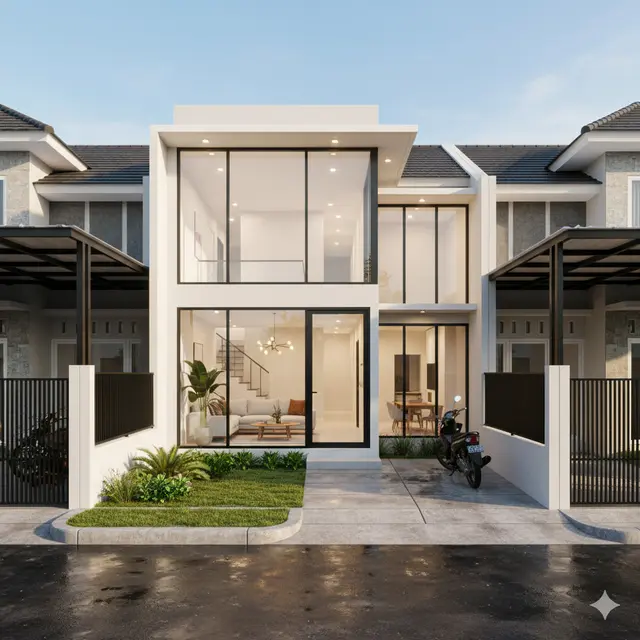 Model Rumah Tipe 72 di Lokasi Perumahan Modern
