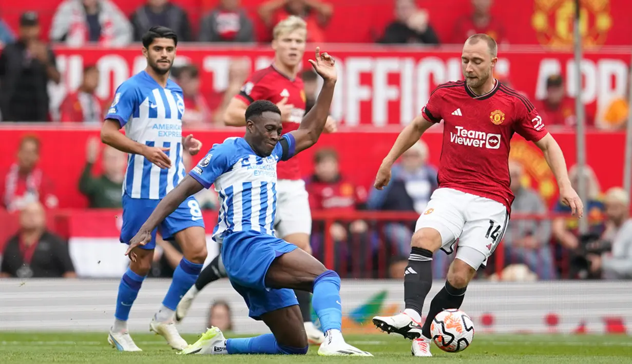 Manchester United dipermalukan Brighton pada pekan kelima Liga Inggris. Setan Merah kalah 1-3 di Stadion Old Trafford. (AP Photo/Dave Thompson)