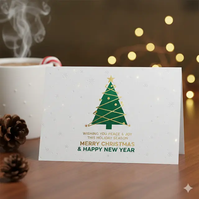 Contoh kartu ucapan natal (Foto: Gemini AI)