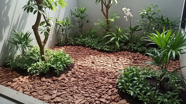 Kebun dengan Mulsa Alami