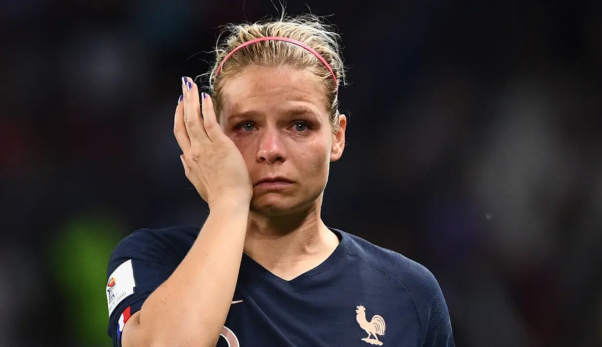 Namun mimpi Prancis menjadi juara dunia harus terhenti dari sang juara bertahan, Amerika Serikat di babak perempat final. (AFP/Franck Fife)