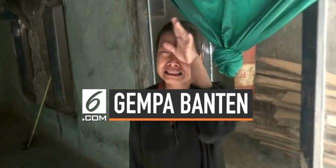 VIDEO: Sambil Menangis, Ibu Ini Cerita Ngerinya Diguncang Gempa Banten M 6,9