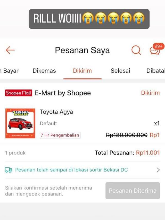 Tangkapan layar story instagram Febbryst