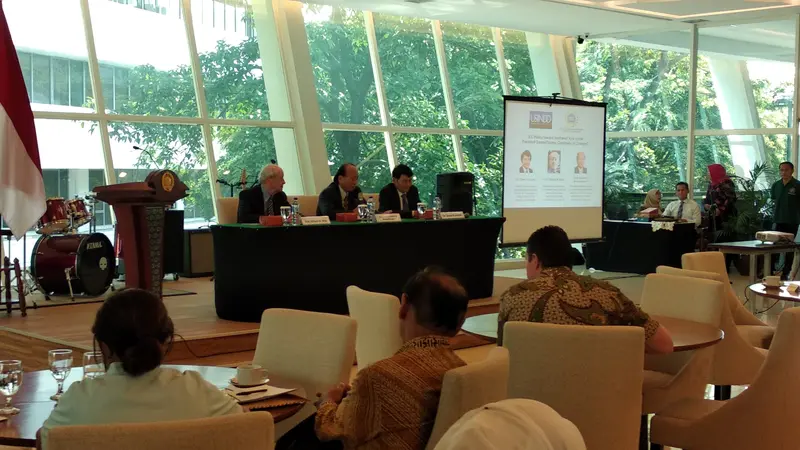 Suasana diskusi USINDO tentang isu pengaruh China dan AS di kawasan Asia Tenggara (Liputan6.com/Happy Ferdian Syah Utomo)