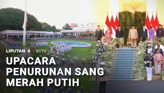 Khidmatnya Upacara Penurunan Sang Merah Putih