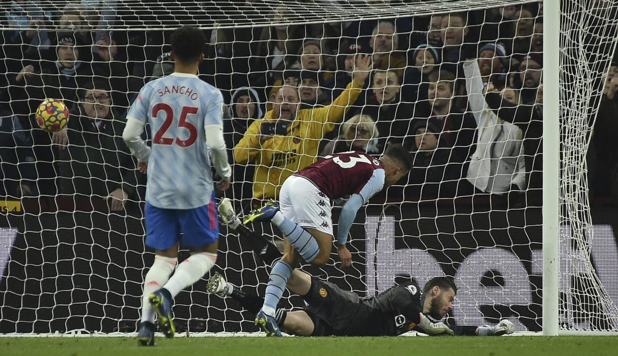 Sementara Aston Villa mampu menyamakan kedudukan memalui gol yang disumbangkan oleh Jacob Ramsey pada menit 77 dan Philipe Coutinho menit 82. (AP/Rui Vieira)