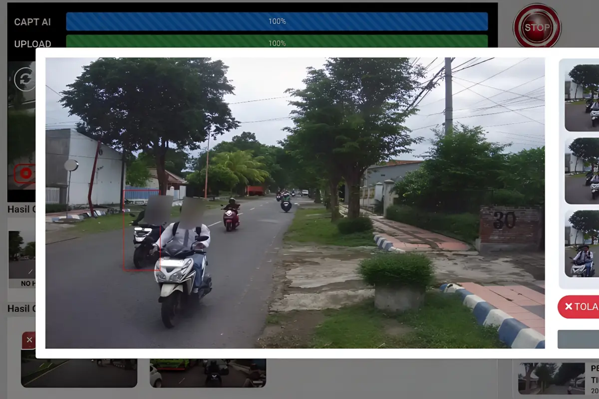 Hasil e-tilang banyak pengendara di Banyuwangi yang tidak menggunakan helm (Istimewa)