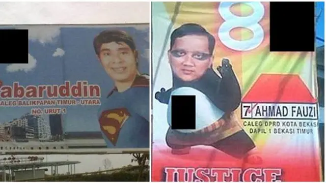 Kocak, Poster Caleg bak Superhero Bikin Kita Ketawa Sampai Mules