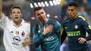 Serie A memang belum bisa bersanding dengan Premier League dalam urusan belanja pemain. Namun Serie A pernah melakukan transfer pemain super mahal dan kembali melakukannya saat Juventus memboyong Ronaldo. (Kolase Foto AFP)