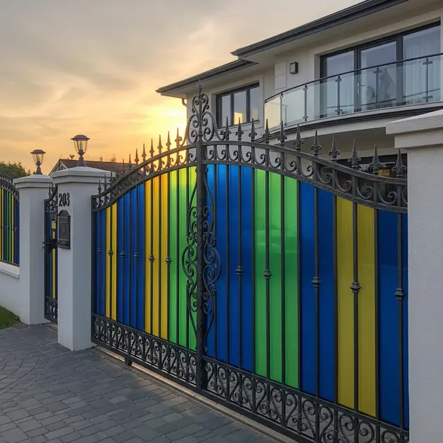 Model Pagar Besi Kombinasi Fiber (Image by Gemini AI)