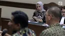 Terdakwa suap mantan anggota DPR Bowo Sidik Pangarso, Asty Winasti saat sidang lanjutan di Pengadilan Tipikor Jakarta, Rabu (26/6/2019). Sidang mendengar keterangan saksi termasuk Bowo Sidik Pangarso . (Liputan6.com/Helmi Fithriansyah)