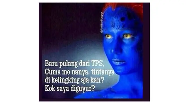 Meme Habis Nyoblos Dengan Tinta Ungu
