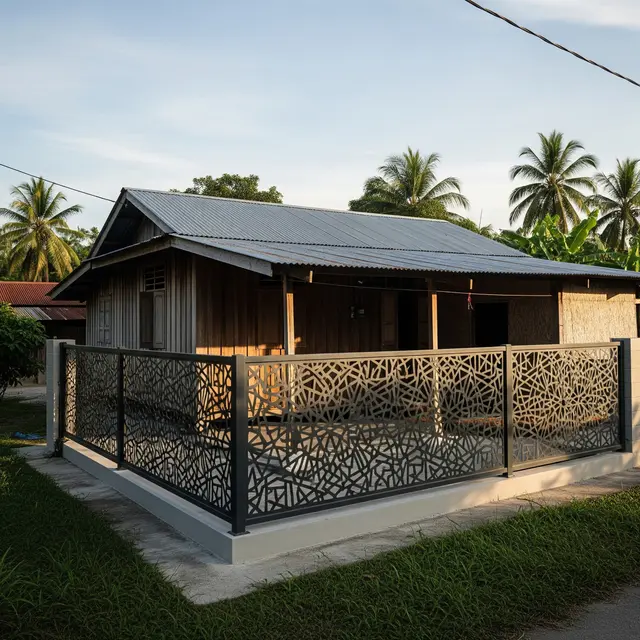 Model Pagar Rumah Kampung Minimalis yang Bikin Tampak Modern (Gemini AI)