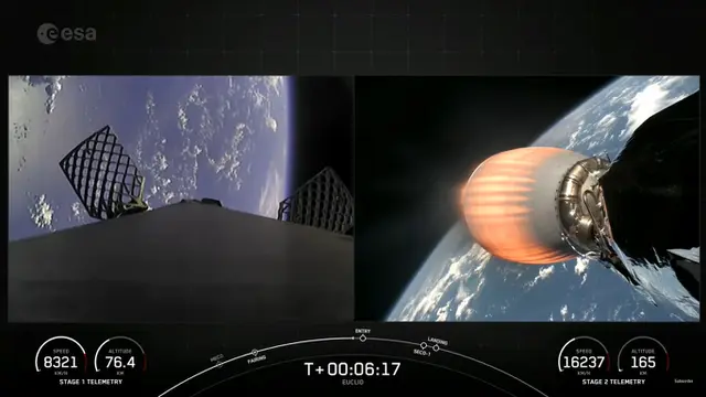 Peluncuran teleskop luar angkasa Euclid (YouTube European Space Agency)