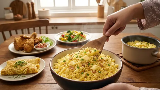 Tips Menyajikan Nasi Mentega agar Lebih Nikmat