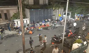 Pendemo yang Sempat Ricuh di Pejompongan Tak Berani Pulang (Liputan6/Yopi)