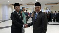 Menpora Imam Nahrawi (kanan) dan Gatot Sulistiantoro Dewa Broto (Kemenpora)