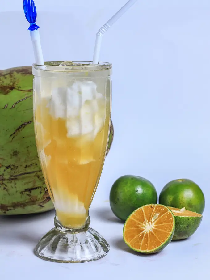 es jeruk peras kelapa muda