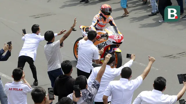 Foto: Tidak ada Yamaha di Barisan Depan, Marc Marquez Pimpin Konvoi Parade MotoGP di Jakarta