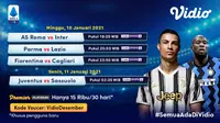 Jadwal Liga Italia Serie A Terbaru. (Sumber : dok. vidio.com)