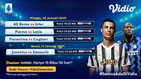 Jadwal Liga Italia Serie A Terbaru. (Sumber : dok. vidio.com)