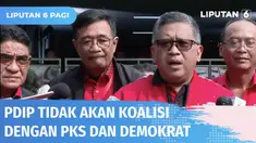 PDI Perjuangan hingga saat ini belum menentukan pelabuhan koalisinya. Sekretaris Jenderal PDIP, Hasto Kristiyanto, mengatakan PDIP akan menunggu momentum yang tepat untuk mengumumkan dengan partai mana akan membangun koalisi, siapa capres dan cawapre...
