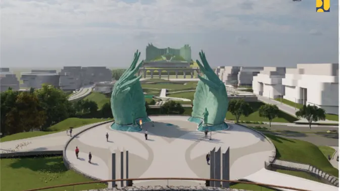 Pembangunan Memorial Park di Ibu Kota Nusantara (IKN) ditargetkan selesai pada 16 Agustus 2024, atau satu hari sebelum perayaan upacara HUT Republik Indonesia ke-79 yang diselenggarakan secara hybrid di IKN dan Jakarta. (Dok. Kementerian PUPR)