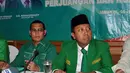 Menurutnya, isu yang saat ini berkembang terjadi akibat adanya ketidakterimaan Suryadharma Ali yang diberhentikan oleh PPP sebagai Ketua Umum beberapa waktu lalu, Jakarta, Minggu (14/9/2014) (Liputan6.com/Miftahul Hayat) 