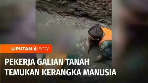 VIDEO: Kerangka Manusia Ditemukan di Proyek Galian Tanah Pademangan