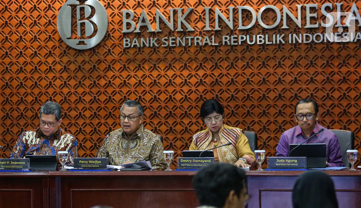 Bank Indonesia melalui Rapat Dewan Gubernur (RDG) pada 19-20 Juni 2024 memutuskan untuk mempertahankan suku bunga acuan atau BI Rate di level 6,25%. (Liputan6.com/Angga Yuniar)