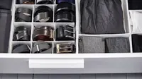 Ilustrasi organizer untuk mengatur isi lemari. (dok. IKEA)