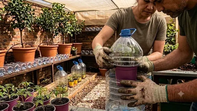 Cara Membuat Greenhouse Mini dari Botol Plastik/AI Generated