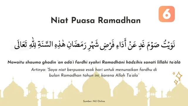 Lafal Niat Puasa Ramadhan