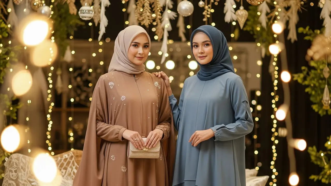Desain Baju Pesta Wanita Hijab Terbaru 2025