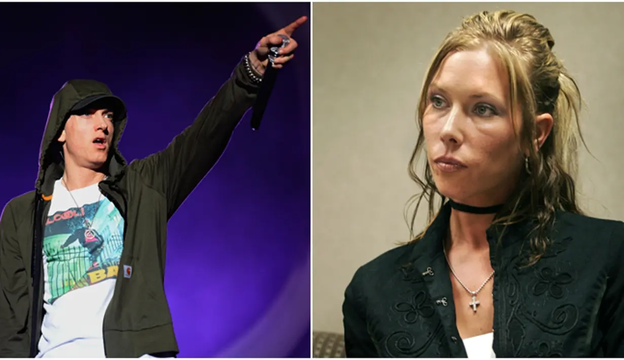 Marshall Mathers atau dikenal Eminem menikah dengan istrinya, Kim Scott pada 1999-2001. Pasangan ini menikah dan kembali bercerai pada tahun 2006. Ini adalah pernikahan satu-satunya bagi kedua pihak. (AFP/Bintang.com)