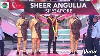 Momen Lucu Saat Sheer Angulia Kedatangan Teman Dekatnya Di Panggung D'Academy Asia 5. sumberfoto: Indosiar