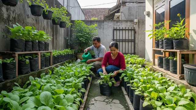 Cara Bikin Kebun Sawi Hijau di Polybag Panen 30 Hari