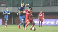 Timnas Islandia menang 6-0 dalam laga uji coba melawan Indonesia Selection, Kamis (11/1/2018) di Stadion Maguwoharjo, Sleman. (Bola.com/Ronald Seger)