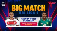 Live Streaming Big Match BRI Liga 1 Persebaya Surabaya Vs Madura United di Vidio Minggu, 29 Januari 2023