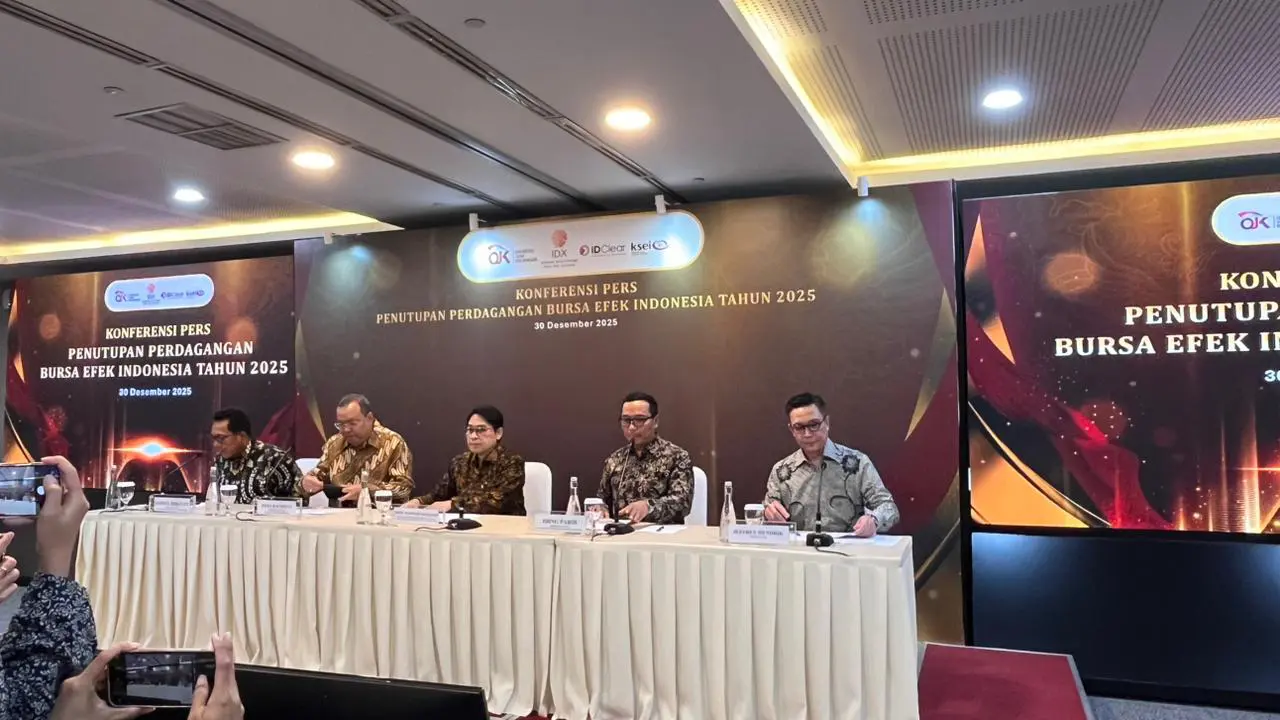 Konferensi Pers Penutupan Perdagangan Bursa Efek Indonesia 2025, Selasa (30/12/2025). (Foto: Liputan6.com/Gagas YP)